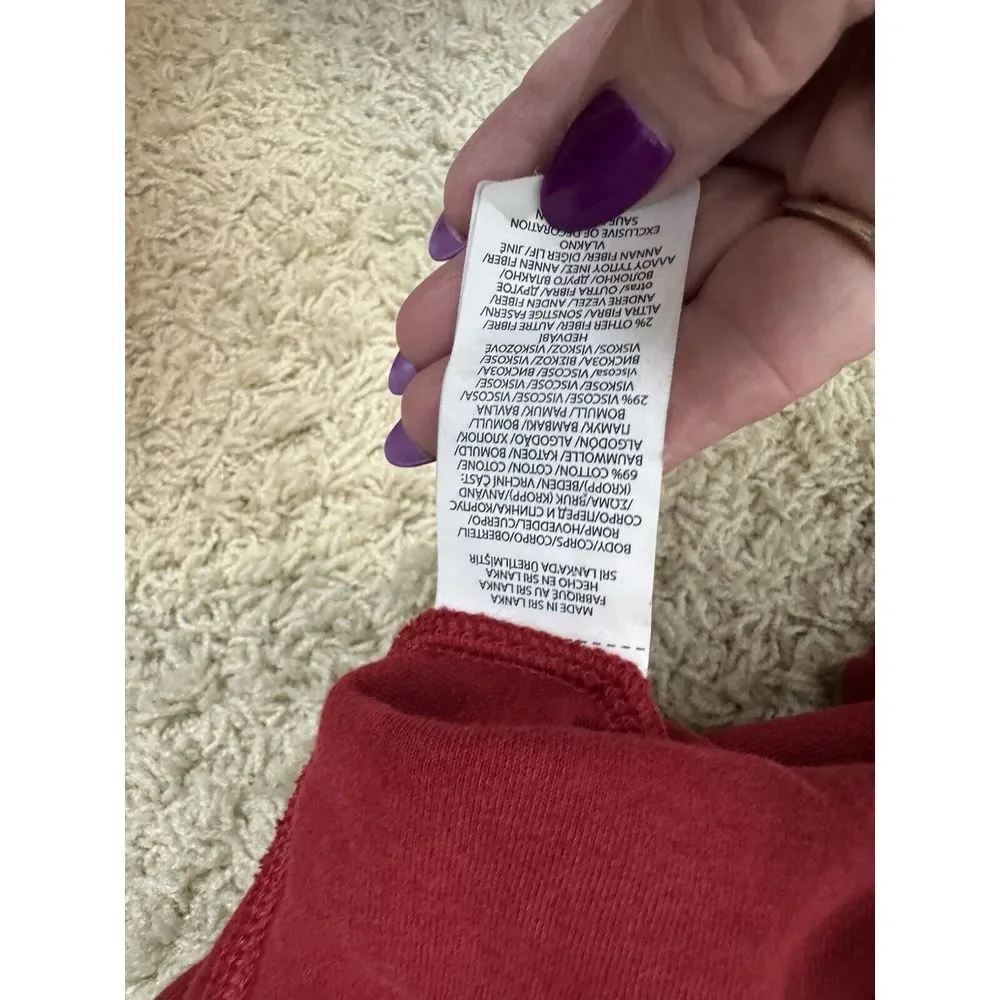 Polo Ralph Lauren Men's Red 1/4 Zip Pullover Sweater 100% Cotton Size XXL Lounge - Picture 9 of 9